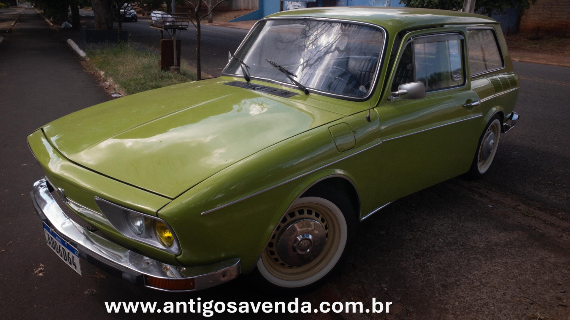 Verde hippie - funciona tudo; brucutu, luz interna, buzina no aro do volante